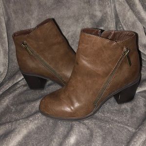 Brown Leather Booties